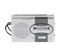 XUMIUZIY Portable AM FM Transistor Radio, Compact Emergency Radio with Earphone Jack, Battery Powered, Dual Band Coverage, Premium Sound Quality, for Indoor, Outdoor (Silver Gray)