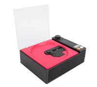 XUMIUZIY Portable CD Player, Bluetooth Desktop CD Player with LCD Display, Built in FM Radio & Speakers, Lossless Sound Playback, USB Port & Aux Input, Remote Control (Black and Pink)