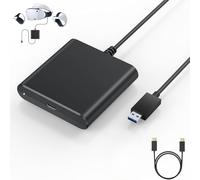 XUMIUZIY PS VR2 PC Adapter - PS VR2 Accessory Kit with Power Adapter & DisplayPort Cable, Expanded Library of Games That Can Be Played on PS VR 2 (Black)
