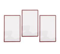 XUMIUZIY Replacement Upper Lens Frame Cover for New 3DS XL, 3-Pack Smoother Touch Resin Top Screen Protector (Red)
