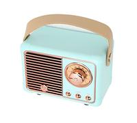 XUMIUZIY Retro Bluetooth5.0 Speaker, Wire Less Vintage Speaker, Cute Old Fashion Portable 360° HiFi Stereo Speaker for Home Office Outdoor Travel (Blue)