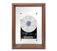 XUMIUZIY Retro Music Photo Frame CD Player, Transparent Acrylic Bluetooth 5.0 CD Player with HiFi Sound, AUX Input, No Speaker, 2600mAh Battery, Wall Mount & Desktop