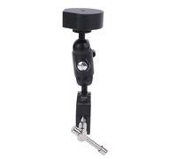 XUMIUZIY Satellite Clamp Bracket Adapter Set, Adjustable Clamp Bracket Kit for Mini Antenna, Aluminum Alloy RV Mount for Pole Yacht Boat Railings, Portable Installation Kit (Black Adapter)
