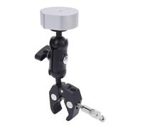 XUMIUZIY Satellite Clamp Bracket Adapter Set, Adjustable Clamp Bracket Kit for Mini Antenna, Aluminum Alloy RV Mount for Pole Yacht Boat Railings, Portable Installation Kit (Silver Adapter)