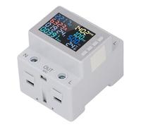 XUMIUZIY Single Phase Energy Meter Digital 63A Accurate Voltmeter Ammeter for Home Use, ABS Material Color LCD Display