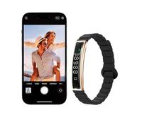 XUMIUZIY Smart Bracelet Fitness Tracker with Magnetic Strap, Bluetooth 3.0 & Life Water Proof, Smart Health Wristband for Men Women (Gold)