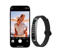 XUMIUZIY Smart Bracelet Fitness Tracker with Magnetic Strap, Bluetooth 3.0 & Life Water Proof, Smart Health Wristband for Men Women (Black)