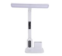 XUMIUZIY Smart Desk Lamp with Clock and Date Display, Adjustable Eye Care Table Light for Study Reading Work