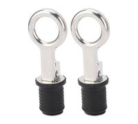 XUMIUZIY Snap Handle Drain Plug 2PCS | Marine Rubber Twist Boat Drain Plug Stainless Steel for Ships Yachts (1 inch)