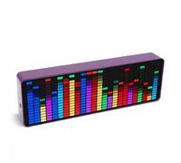 XUMIUZIY Sound Level Analyzer with 384 RGB LEDs, Voice Cable Control Music Spectrum Pickup Alarm Clock for Tabletop Games