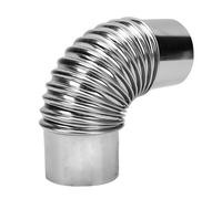 XUMIUZIY Stainless Steel Stove Pipe Elbow 3" Diameter Fine Craftsmanship for Heat Tents with Stove Jack Openings Stainless Steel (90 Degree)