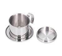 XUMIUZIY Stainless Steel Vietnamese Coffee Filter | Reusable Drip Maker, Compact Travel Size, Quick Brewing, Food Grade Steel, Lightweight Design