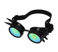 XUMIUZIY Steampunk Goggles, Kaleidoscope Glasses for Party (Black)