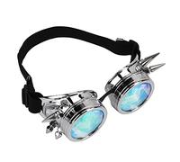 XUMIUZIY Steampunk Goggles, Kaleidoscope Glasses for Party (Sliver)