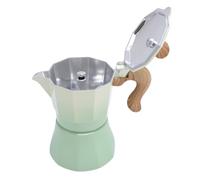 XUMIUZIY Stovetop Coffee Machine, Aluminum High Thermal Conductivity Unique Valve Being Coffee Getting Engineering Plastic Mango for Small Households Individuals (Gradient Green)