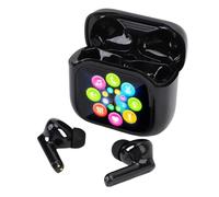 XUMIUZIY Translation Earbuds Real Time, Buletooth 5.4 Translator Earbuds with Over 140 Languages and Touch Screen, Noise Reduction, Music Control, Clock, Flashlight, Stopwatch (Black)