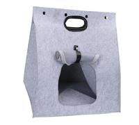 XUMIUZIY Travel Cat Carrier Bag Soft Felt Portable for Kittens, Easy Clean Cat Cave Bed for Cozy Resting, Chic Home Decor for Cats (Light Grey)