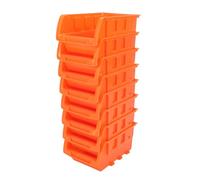 XUMIUZIY Wall Mounted Storage Bin, Plastic Hanging Stackable Storage Bin, 8 Stackable Bins and 3 Tracks Garage Organizer for Screws Nuts Bolts Nails