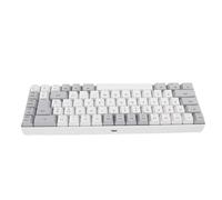 XUMIUZIY Wired Gaming Keyboard, Comfortable Typing Mechanical Keypad, 60% Compact with RGB Backlight, Ergonomic Design, Anti Ghosting, 12 Multimedia Keys, USB Plug and Play (Gray White Color Block)