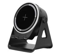 XUMIUZIY Wireless Induction Speaker, 5W Studio Quality Sound 7 Color LED Light 5 Modes 360 Adjustable Stand, with 5.3 for HandsFree Movies Gaming (Black)