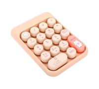 XUMIUZIY Wireless Number Pad, 2.4G/Bluetooth Numeric Keypad with Concave Dot Keycap, 18 Keys Mini Financial Accounting Number Keyboard for Laptop, PC (Milk Tea Color)