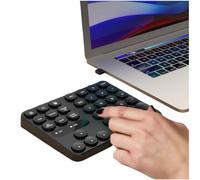 XUMIUZIY Wireless Number Pad, 2.4G Wireless Silent Numeric Keypad, 35 Key Numpad Keyboard for Data Entry, Round Keycap, Portable Financial Accounting Numpad for Android, OS X, PC, Phone