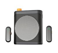 XUMIUZIY Wireless Voice Amplifier with Dual Magnetic Lavalier Microphone, Bluetooth 5.4 Speaker with Lapel Mic, Personal Clip On Microphone System for Teacher, Meeting, Training (Black)