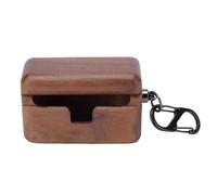 XUMIUZIY Wood Earbuds Case, Protective Cover for Earphones with Soft Microfiber Lining and Reserved Charging Port