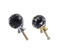 XUMKFJRE Crystal Cabinet Door Handle 20-30mm Crystal Handle Clear Glass Knobs Cupboard Drawer Pulls Kitchen Cabinet Wardrobe Handles Furniture Door Hardware(30mm White)