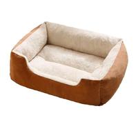 XUMKFJRE Dog bed Winter Warm Cat Kennel Dog Pad Square Small And Medium-sized Teddy Corgi Sofa Bed All-weather Pet for dogs(M 50x40)