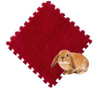 XUMKFJRE Guinea pig cage liner 4/10Pcs Rabbit Small Pet Items Waterproof Anti Slip Bedding Mat Highly Absorbent Pee Pad For SleepMat for Pets(Red,10Pcs)