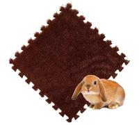 XUMKFJRE Guinea pig cage liner 4/10Pcs Rabbit Small Pet Items Waterproof Anti Slip Bedding Mat Highly Absorbent Pee Pad For SleepMat for Pets(Coffee,10Pcs)