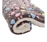 XUMKFJRE Guinea pig cage liner Breathable Hamster Pet Pee Pad Guinea Pig Fleece Mat Cage Liners Small Animal Warm For Rabbit Accessories for Pets(Coffee Paw print,32x25cm)