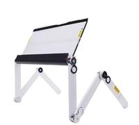 XUMKFJRE Laptop Bed Table Minimalist Laptop Stand, Folding Bed Table, Liftable Aluminum Alloy Computer Table With Cooling Fan, Mobile Workstation Foldable(450x245mm)