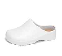 XUMKFJRE Nursing Shoes 37 38 Small Size Baotou Waterproof Surgical Shoes Hospital Doctor Special Non-Slip Thick-Soled One-Piece Men's And Women's Slippers(WHITE,40-41)