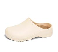 XUMKFJRE Nursing Shoes 37 38 Small Size Baotou Waterproof Surgical Shoes Hospital Doctor Special Non-Slip Thick-Soled One-Piece Men's And Women's Slippers(Beige,46-47)