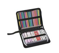 XUMKFJRE Pencil Case 36/55/72 Slots Pencil Case School Pencilcase Supplies Girl Stationery Bag Organizer Large Capacity Pen Box Aesthetic Scholar Kit for Watercolor Pen Storage(72 Slots Black)