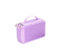 XUMKFJRE Pencil Case Bag Stationery PU Storage Large Capacity Case Super Hole Pencil 127/150/184/200 Leather Student Zipper for Watercolor Pen Storage(48 Holes)