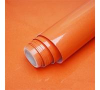 XUMKFJRE Wallpaper 80cm Width Marble Self Adhesive Wallpaper Vinyl Wall Stickers Waterproof Contact Paper for Kitchen Decorative Film Home Decor for Decor(Shiny Orange,60cmx500cm)