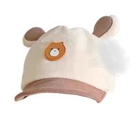 Xummpxuk Baby Baseball Hat - Cute Cartoon Caps for Fall and Winter | Adjustable Breathable Cartoon Headwear for 6-Month to 3-Year Boys Girls Sons Daughters Light Coffee