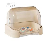 Xummpxuk Baby Bottle Storage Box | Nursing Bottle Storage Box Drying Rack with Cover,Dustproof Case Portable Container for Cabinet Countertop Dish Pacifier Teether Travel Feeding Cutlery Cup