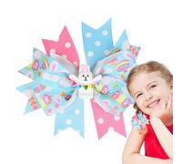 Xummpxuk Bow Clips for Women | Ribbon Hair Clip Bows for Girls - Cute Bunny Dot Ribbon Hairpin, Fashion Barrettes for Toddler Kids Teens
