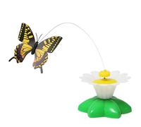 Xummpxuk Cat Toys Interactive | Electric Kitten Teasing Tool - Electric Bird Butterfly Teasing Cat Toy, 360° Rotating Kitten Teaser for Indoor Bored Pets Stress Relief