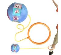 Xummpxuk Kids Ankle Skip Ball - Ankle Swing Ball LED Jumping Ring,Interactive Outdoor Games Fitness for Children Teens Adults School Playground Garden Yard Backyard Party Home