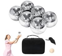 Xummpxuk Metal Bocce Ball Set | Multi-Purpose Fun Toy Kit with Carrying Bag - Outdoor Steel Balls - for Family Backyard Beach Outdoor Picnic Vacation Activities
