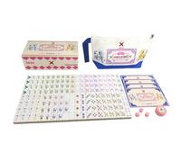 XuMoZC American Mahjong Design Set 1.2-inch 160 Acrylic High-Grade Four Layer Rose Red Mah-Jongg Tiles