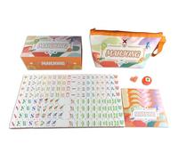 XuMoZC American Mahjong Gradient Design Set 1.2-inch 160 Acrylic High-Grade Four Layer Orange Mah-Jongg Tiles