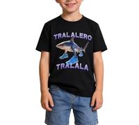 Xumplo Boys T Shirts Shark Kids Short Sleeve Shirt with Funny Graphic Tee Tops for Summer Causal Clothes (Black 7T)