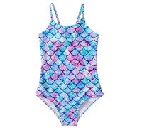 Xumplo Girls Swimming Costume Kids One Piece Swimsuit Toddler Mermaid Bathing Suit Swimwear Age 3-4 Years