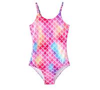 Xumplo Girls Swimming Costume One Piece Swimsuit Kids Bathing Suit Child Mermaid Swimwear Age 8-10 Years